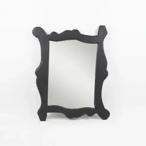 Handmade Flowing Black Frame Wall Mirror