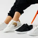 Sneakers With Glossy side stripe-SN-8