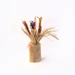 Handcrafted Wooden Vases with Dried Flowers – Natural Boho Decor for Modern Living