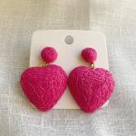 Pink Heart Earrings