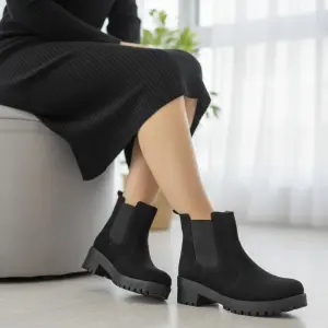 Elegant Ankle Boot Suede B-1-S