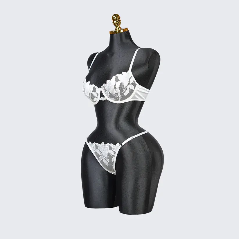 Floral Embroidery Lace Lingerie Set