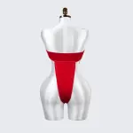 Red Open-back Bow Adjustable Bodysuit