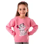 Pink Sweatshirt with “Cool gray tiger ” Print 😎💗