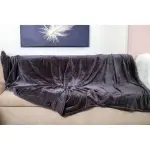 Flannel Fleece Throw Blanket (jet-black)