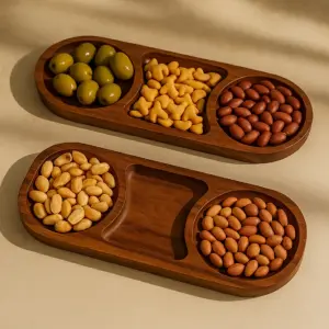 Duo Oval Wooden Serving Trays