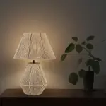 Burlap Table Lamp A91