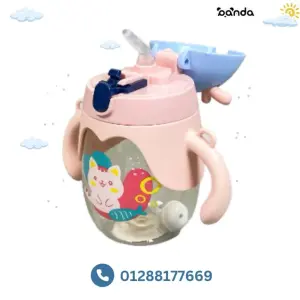 كوب اطفال زجاجي مع حمالة