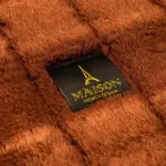 Square Velvet Rug - Brown