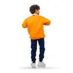 Orange Sweatshirt with Football Print 🧡⚽