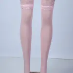 Floral Lace-Trim Thigh-High Stockings