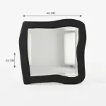 Handmade Organic Boho Wall Mirror with Black Frame