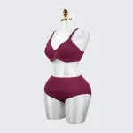 Plus Size Seamless Smooth Breathable Comfort Bra Panty Set
