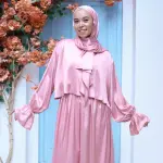 BUBBLEGUM PINK SATIN DRESS ISDAL