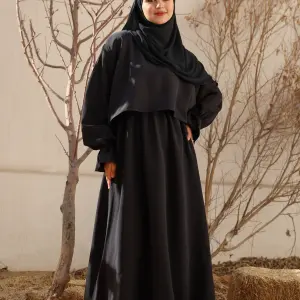BLACK DRESSY UMRAH ISDAL