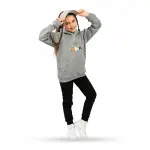 Grey Hoodie with "Friends Bear" Print 🐻💗