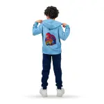 Blue Tie-Dye Hoodie with "Spider-Man" Print 🕷️💙