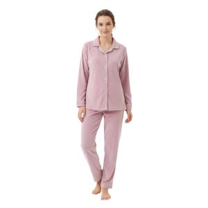 Women’s Soft Button-Down Pajama Set – Long Sleeve Lounge Wear