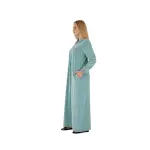 Women’s Cozy Long-Sleeve Winter Nightgown with Embroidered Detail