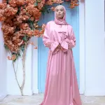 BUBBLEGUM PINK SATIN DRESS ISDAL