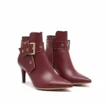 Boot Mid Heels Leather R-599