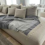 Dual-tone linen couch cover