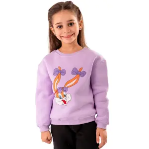 Purple Sweatshirt with "Bugs bunny girl" Print 💜🐰