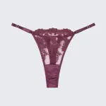 Sexy Mesh Embroidered See-Through Bra Thong Lingerie Set