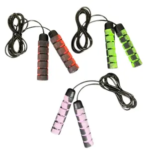 MD StayFit, Jump Rope, Professional Foam Grip Handles, Fitness Training Exercise Skipping MULTI COLORS Colors