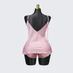 Satin Floral Lace Pajamas Set Nightwear
