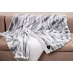 Fluffy Sherpa Hug Flannel (Grey x white), 1.9KG