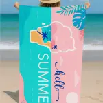 Agha Home Coastal Printed Microfiber Towel