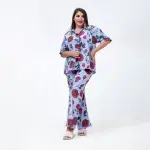 Women’s Summer Pajama Set with Elegant Floral Touch