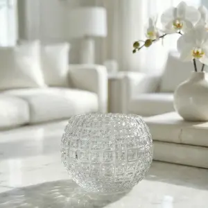 Ribbed Glass Tea-Light Holder