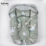 طقم بيبي نيست جوانب ، سرير محمول بيد مع ناموسية ومخدة ، وجانب قابل للفك والتوسيع ، ماي فيرست بيبي الوان متعددة