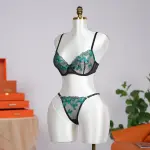Floral Embroidery Lace Lingerie Set