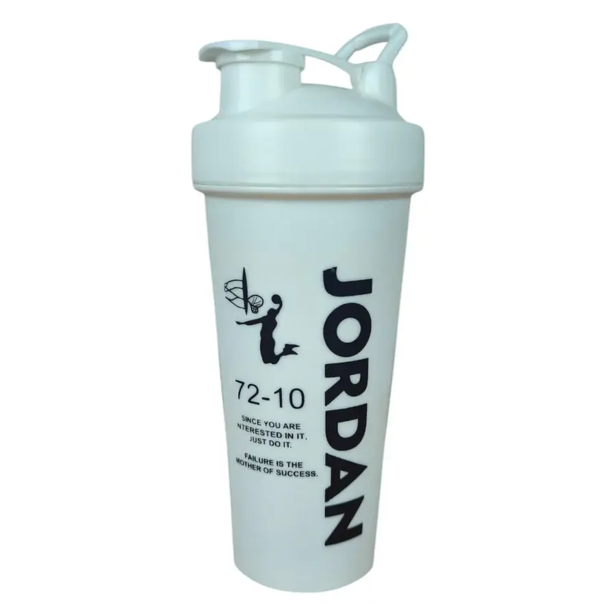 MD STAY FIT Jordan Protein Shaker Bottle with Mixing Ball, Flip-Top Lid, for Gym and Fitness