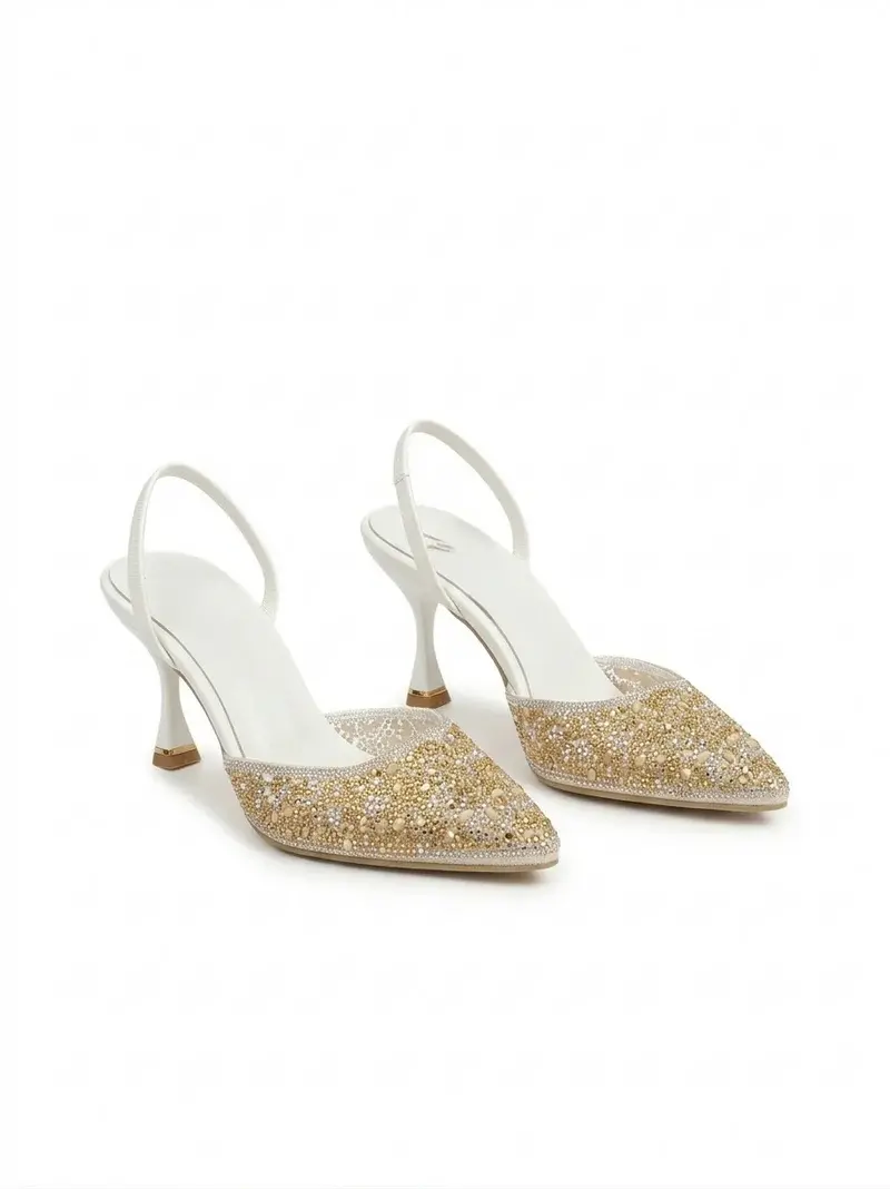 Shimmer Heels with Statement Heel C-93
