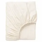 Agha Home Essential Comfort Microfiber Fitted Sheet Off‑White Stripe