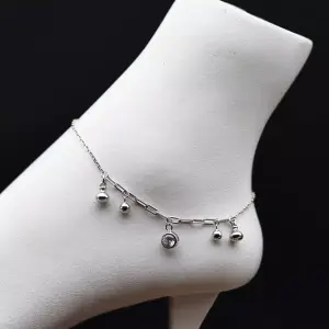 خلخال فضه 925 فرى سايز اشكال اجراس