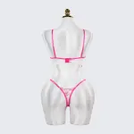 Rose Red Sheer Floral Print Bra and Panty Set