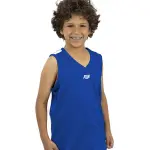 Basic Vneck Blue Tank Top