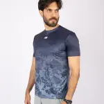 Round Printed Navy T-Shirt