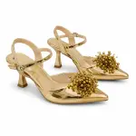 Elegant Heels with Glossy Cherry Detail C-123