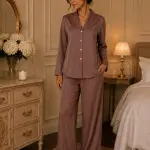 Mocha Crinkled Marble Effect pjs