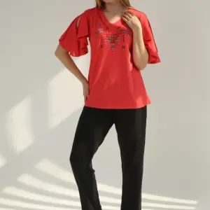 Multi-colors Summer Printed T shirt Pajama