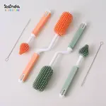 طقم فرش تنظيف بيبرونة أطفال سيليكون 3 قطع من شيكو