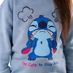 Blue Tie-Dye Sweatshirt with “Angry stitch” Print 😣💙