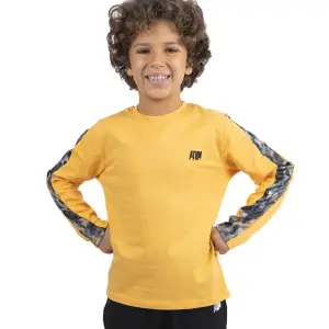 Long Sleeves Boy's Gold T-Shirt