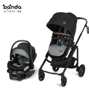 طقم سترولر + كارسيت بيرباي Burbay DM-181 بظهر متعدد الوضعيات وسلة تخزين كبيرة